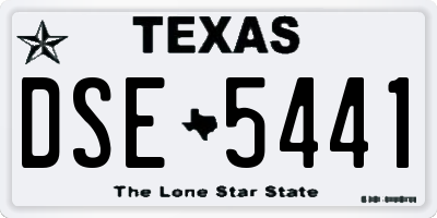 TX license plate DSE5441