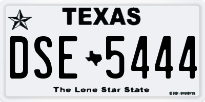 TX license plate DSE5444