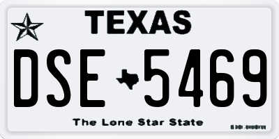 TX license plate DSE5469