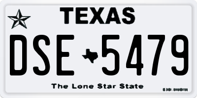 TX license plate DSE5479