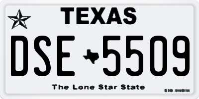 TX license plate DSE5509