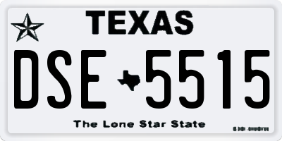 TX license plate DSE5515