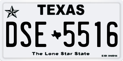 TX license plate DSE5516