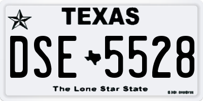 TX license plate DSE5528