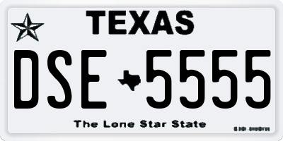 TX license plate DSE5555