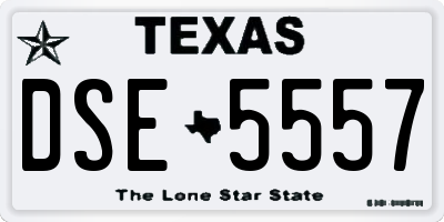 TX license plate DSE5557