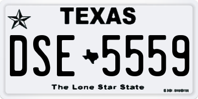 TX license plate DSE5559