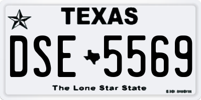TX license plate DSE5569