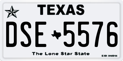 TX license plate DSE5576