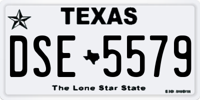 TX license plate DSE5579