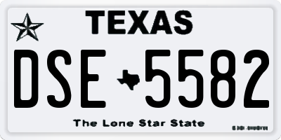 TX license plate DSE5582
