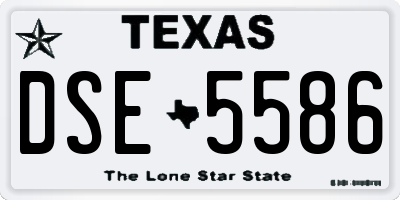 TX license plate DSE5586