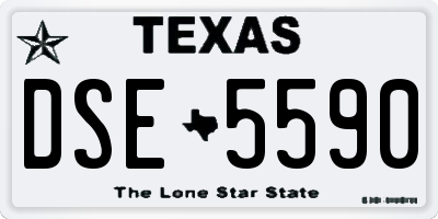 TX license plate DSE5590