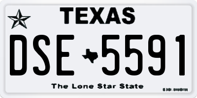 TX license plate DSE5591