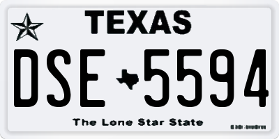 TX license plate DSE5594