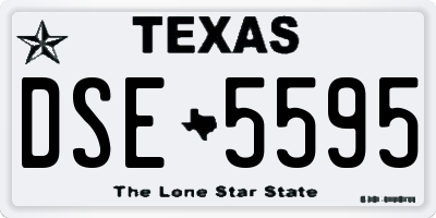 TX license plate DSE5595