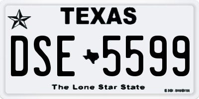 TX license plate DSE5599