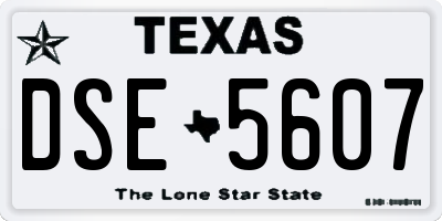TX license plate DSE5607