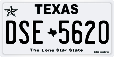 TX license plate DSE5620