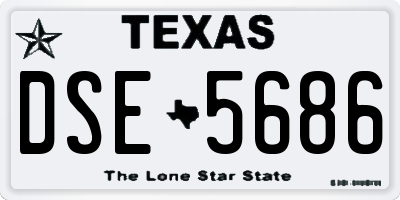 TX license plate DSE5686