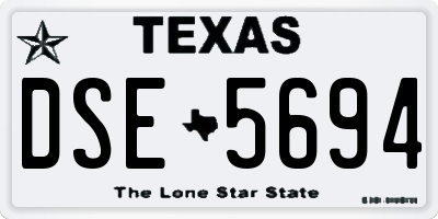 TX license plate DSE5694