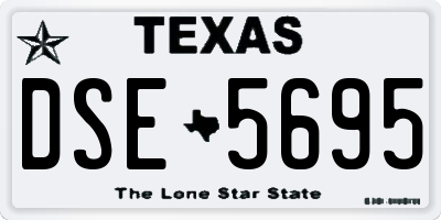 TX license plate DSE5695