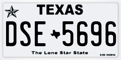TX license plate DSE5696