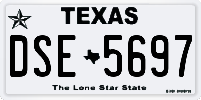 TX license plate DSE5697