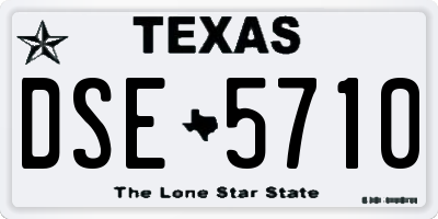 TX license plate DSE5710