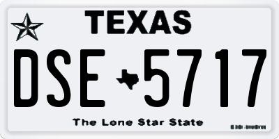 TX license plate DSE5717