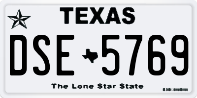 TX license plate DSE5769
