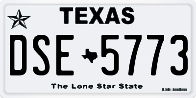 TX license plate DSE5773