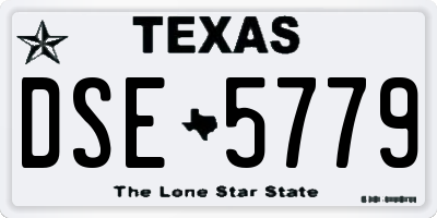 TX license plate DSE5779