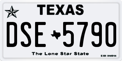 TX license plate DSE5790