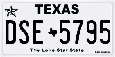 TX license plate DSE5795