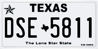 TX license plate DSE5811