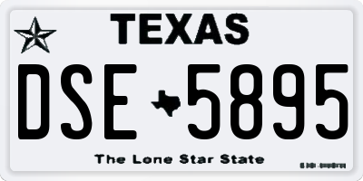 TX license plate DSE5895