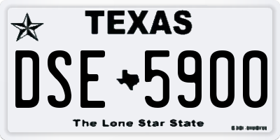 TX license plate DSE5900