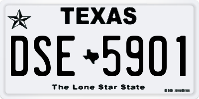 TX license plate DSE5901