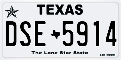 TX license plate DSE5914