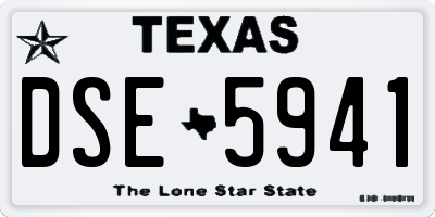 TX license plate DSE5941