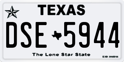 TX license plate DSE5944