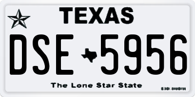 TX license plate DSE5956