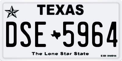 TX license plate DSE5964