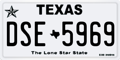 TX license plate DSE5969