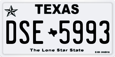 TX license plate DSE5993