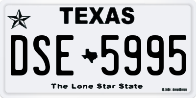 TX license plate DSE5995