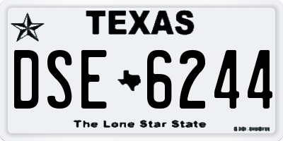 TX license plate DSE6244