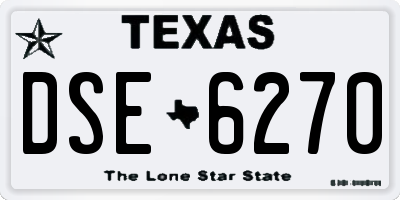 TX license plate DSE6270