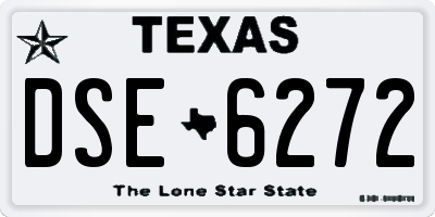 TX license plate DSE6272